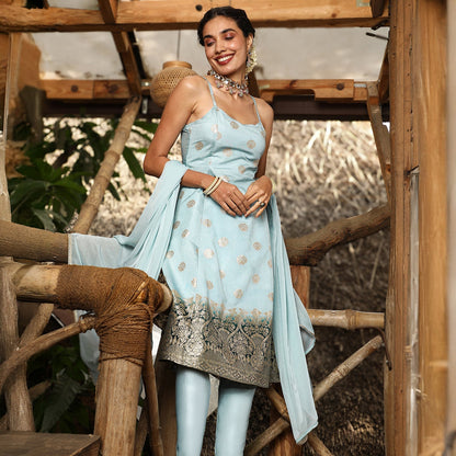Floral Zari Anarkali Set
