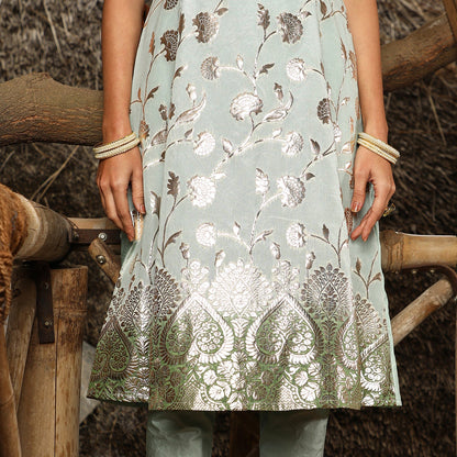 Floral Zari Anarkali Set