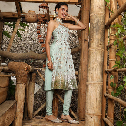 Floral Zari Anarkali Set