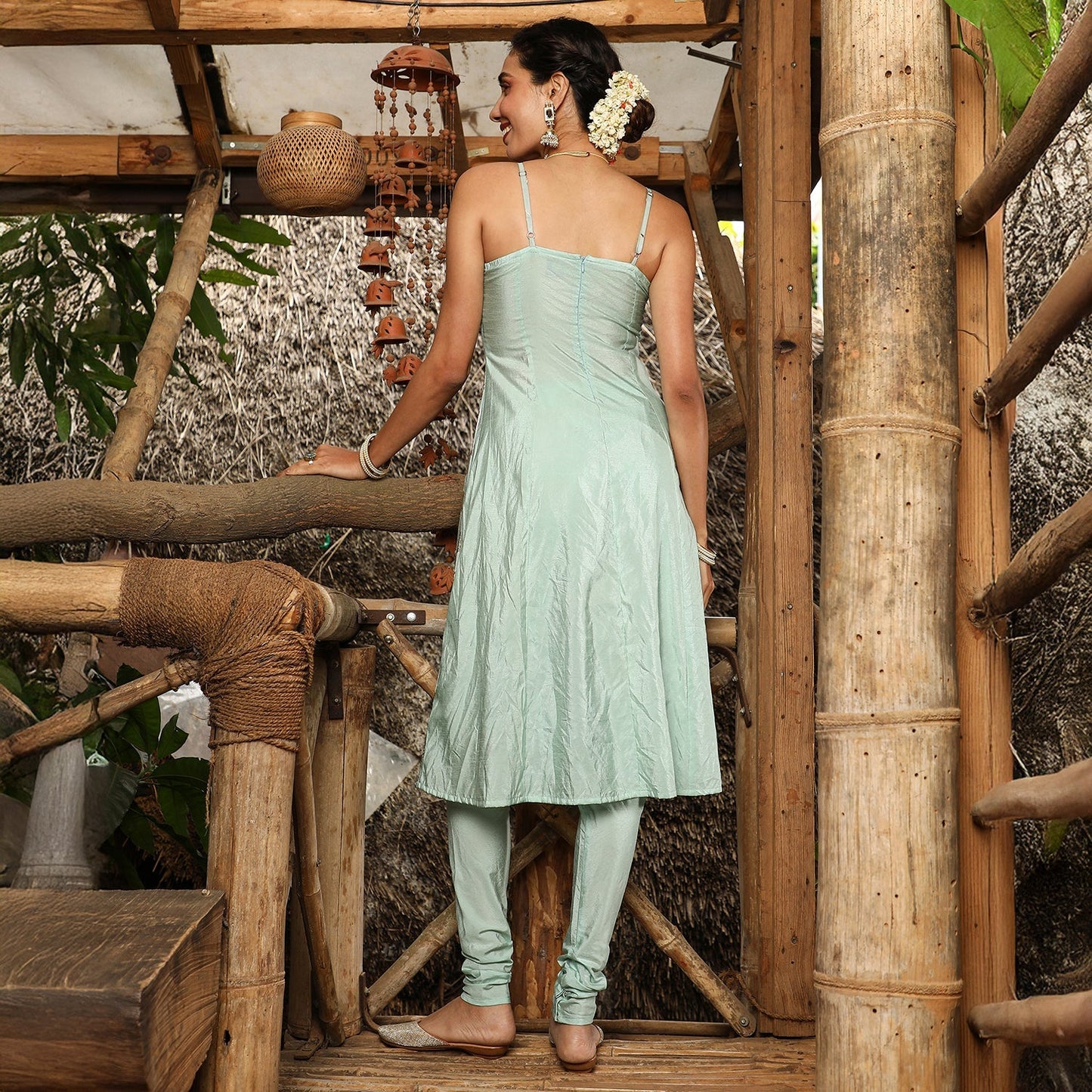 Floral Zari Anarkali Set