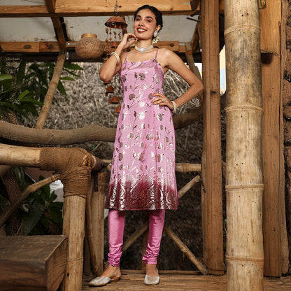 Floral Zari Anarkali Set