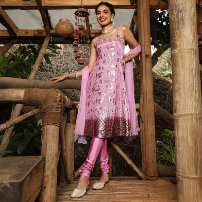 Floral Zari Anarkali Set