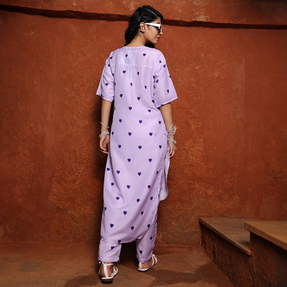Hearts Kurta With Trousers And Dupatta