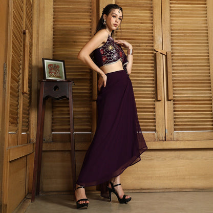 Periwinkle Pre-Draped Saree