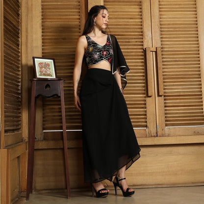 Periwinkle Pre-Draped Saree