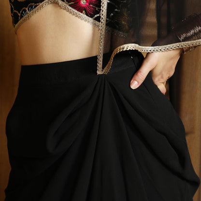 Periwinkle Pre-Draped Saree