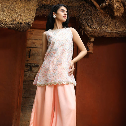 Geometric Kurti With Palazzo