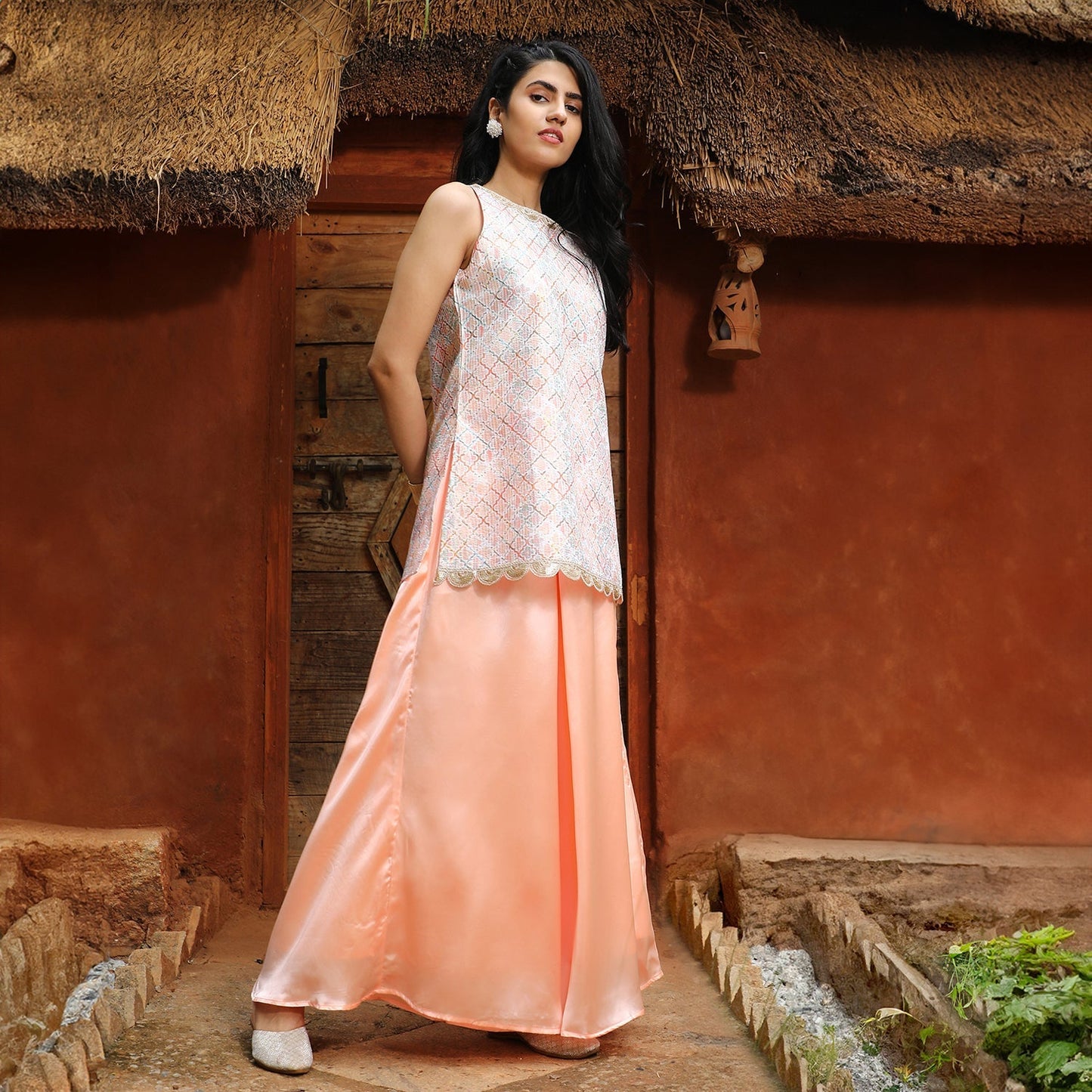 Geometric Kurti With Palazzo