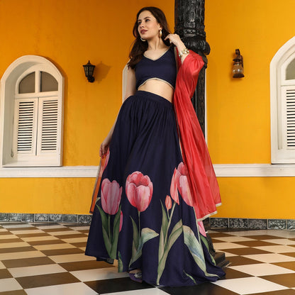 Foliage-Roses Imprint Co-Ord Set