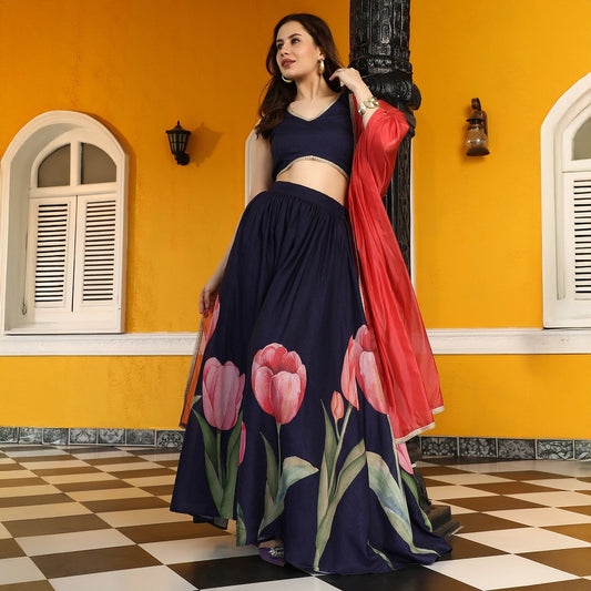 Foliage-Roses Imprint Co-Ord Set