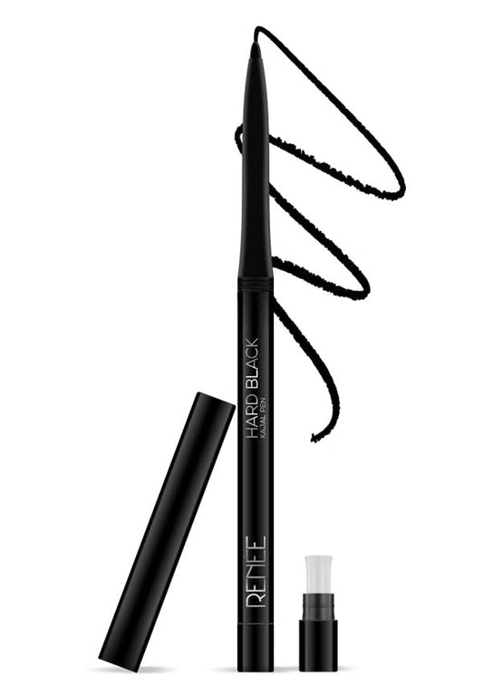 Renee Hard Black Kajal Pen with Sharpener, Black 0.35 GRAM
