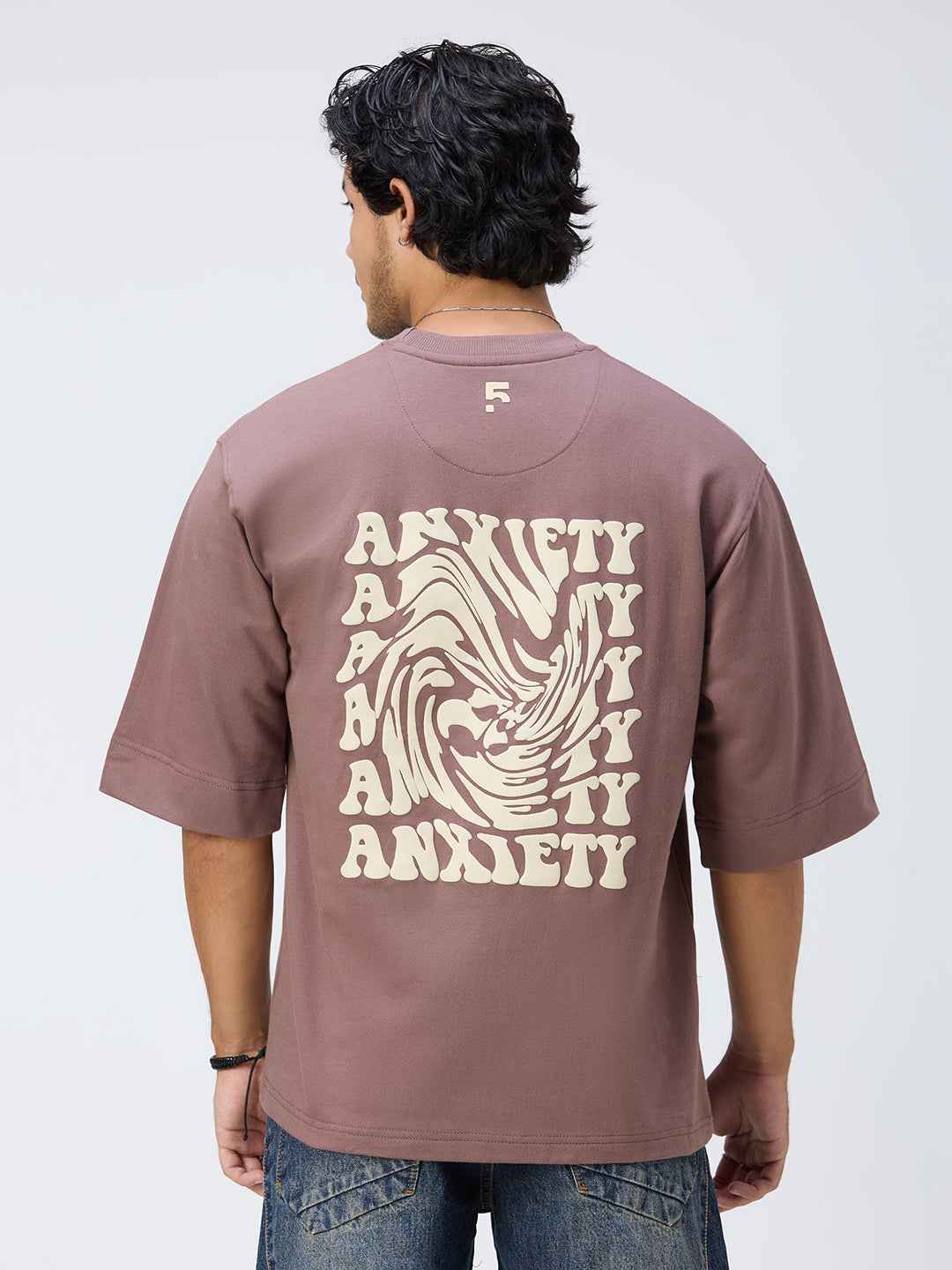 Mocha Anxiety Men's Oversized T-shirt B5IVE