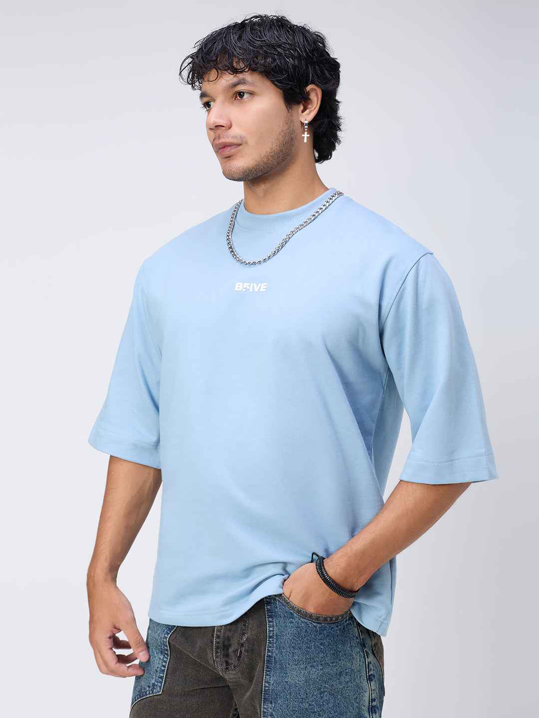 Classic 'Sky-Drift' Oversized Men's T-Shirt B5IVE