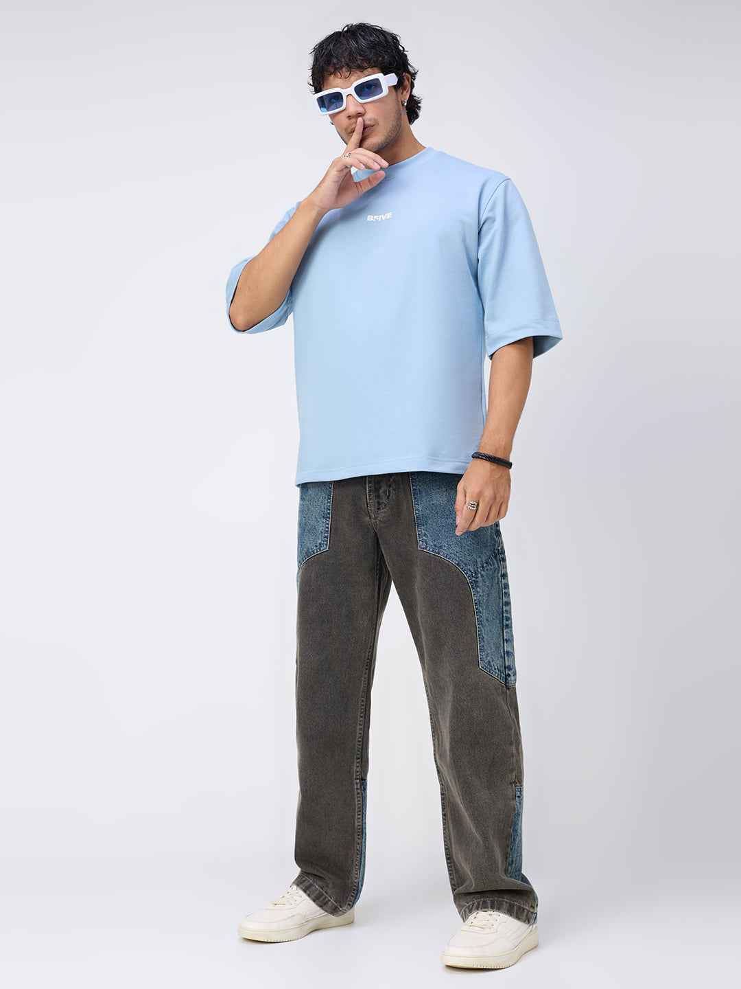 Classic 'Sky-Drift' Oversized Men's T-Shirt B5IVE
