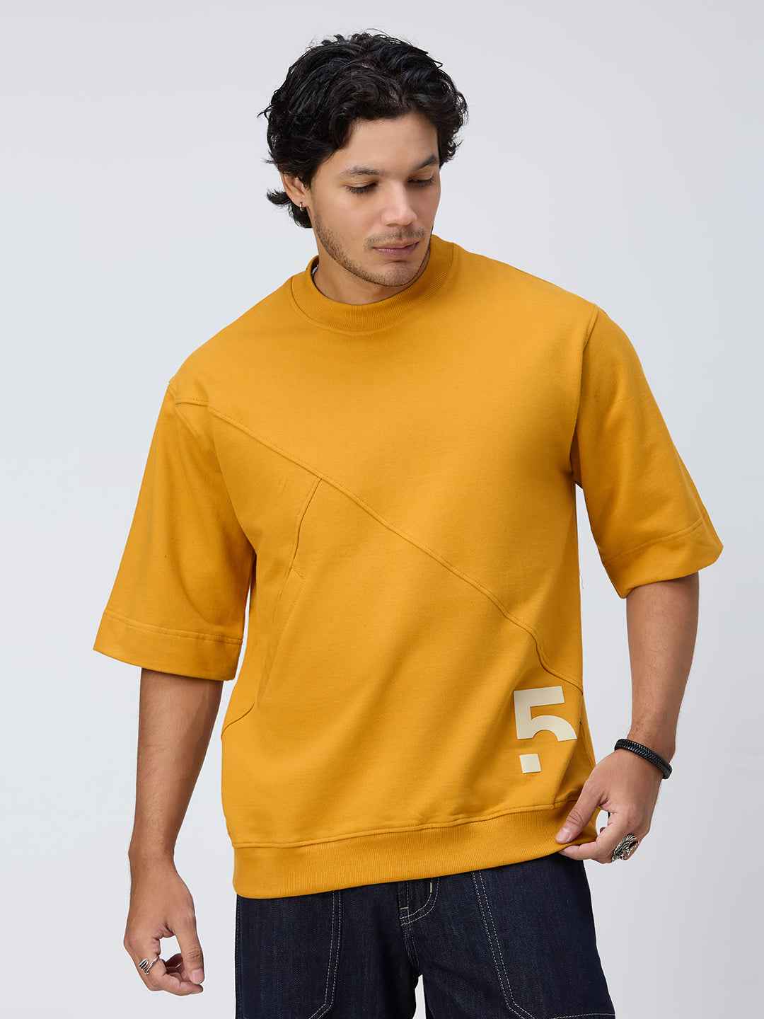 Mustard Pocket Men's Oversized T-shirt B5IVE