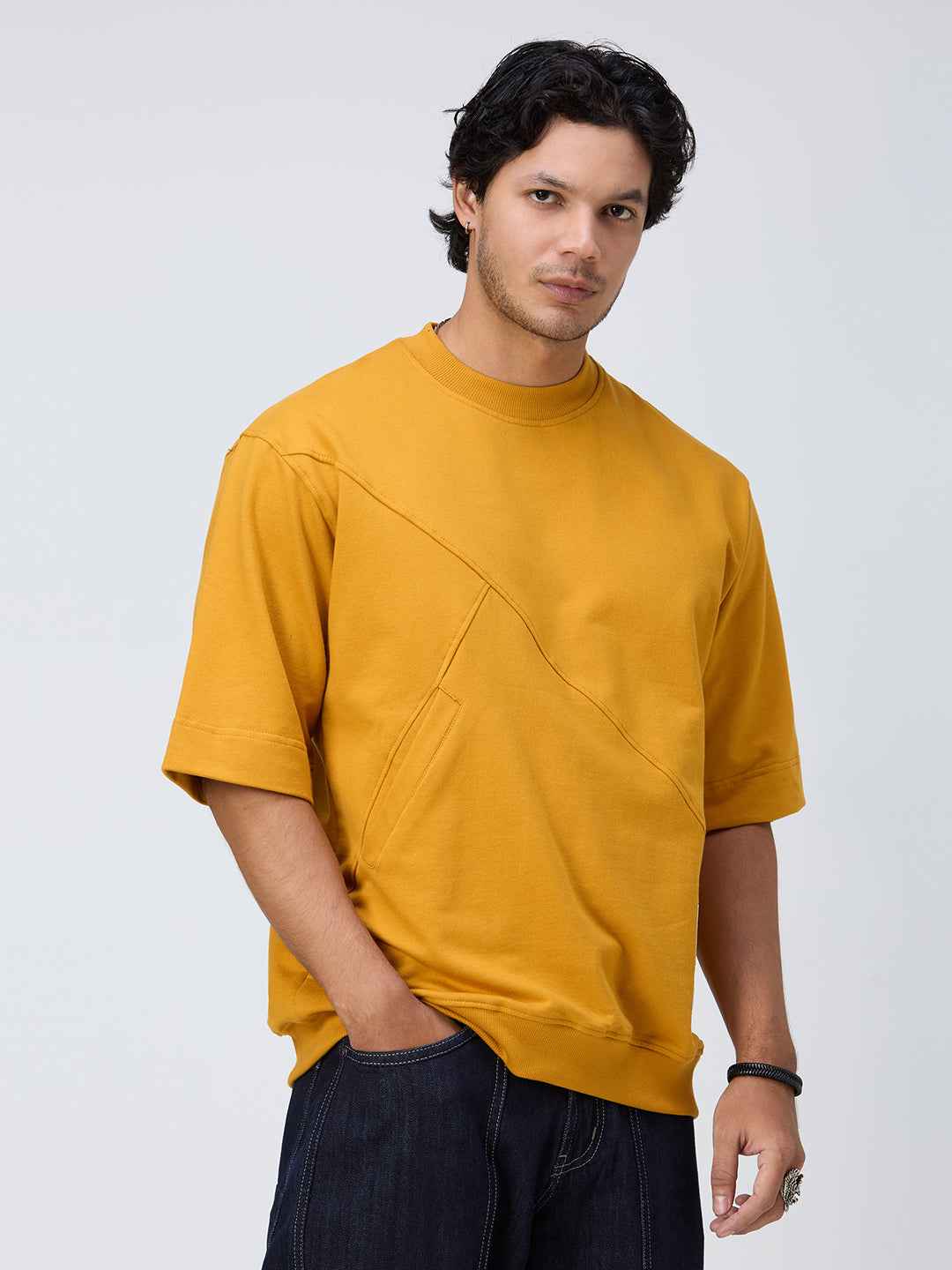 Mustard Pocket Men's Oversized T-shirt B5IVE