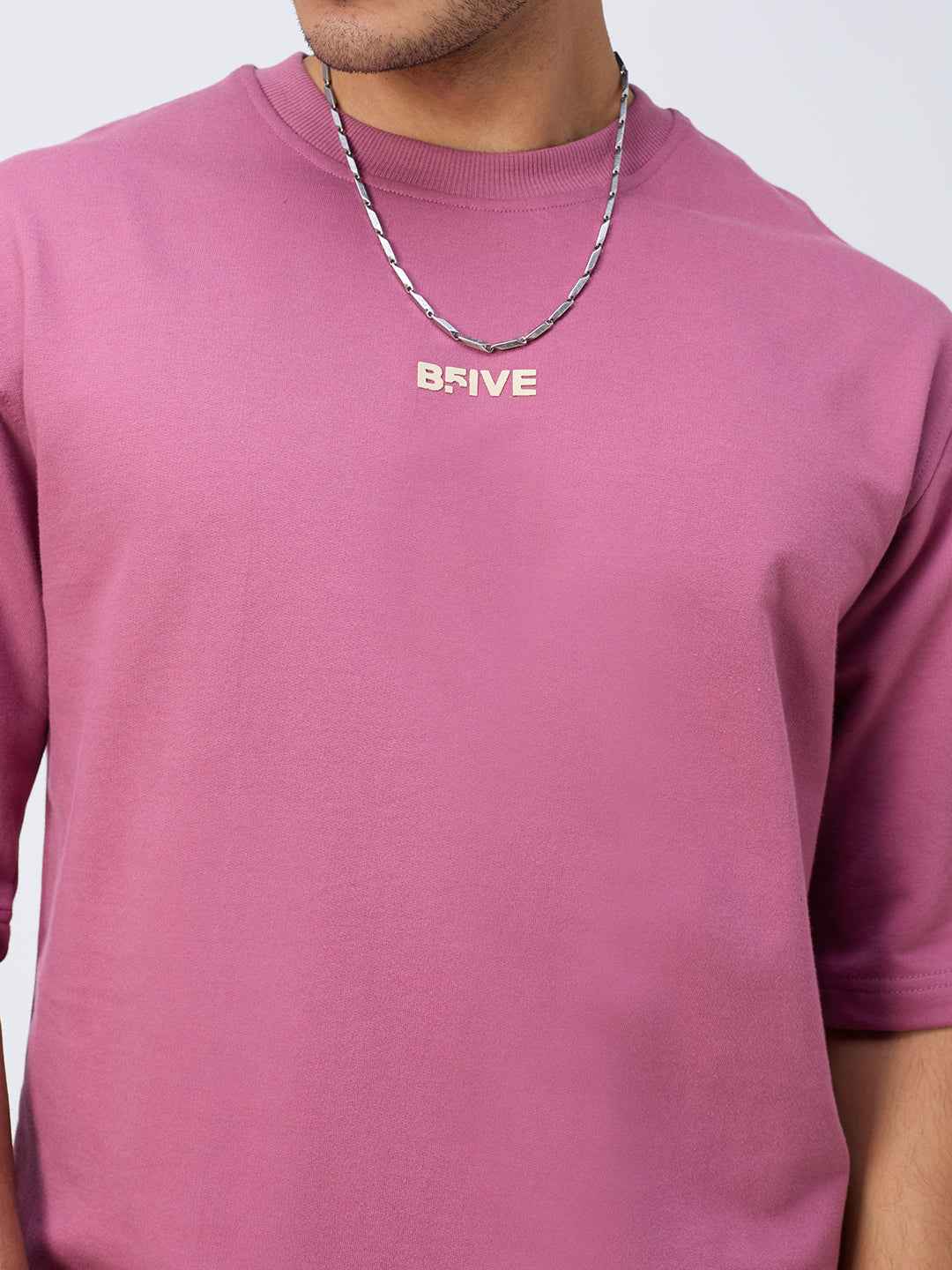 Blush Ribbed Men's Oversized T-shirt B5IVE