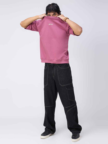 Blush Ribbed Men's Oversized T-shirt B5IVE