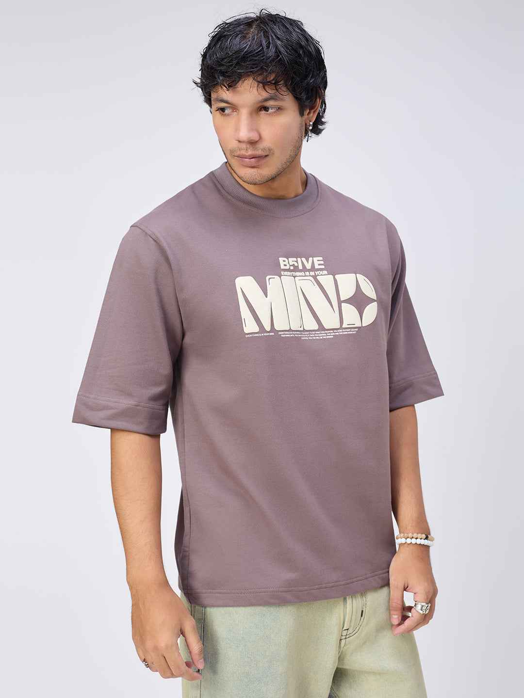 Mauve Mind Chill Men's Oversized T-shirt B5IVE