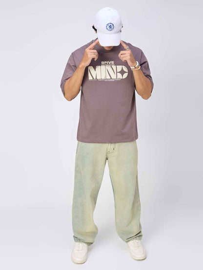 Mauve Mind Chill Men's Oversized T-shirt B5IVE
