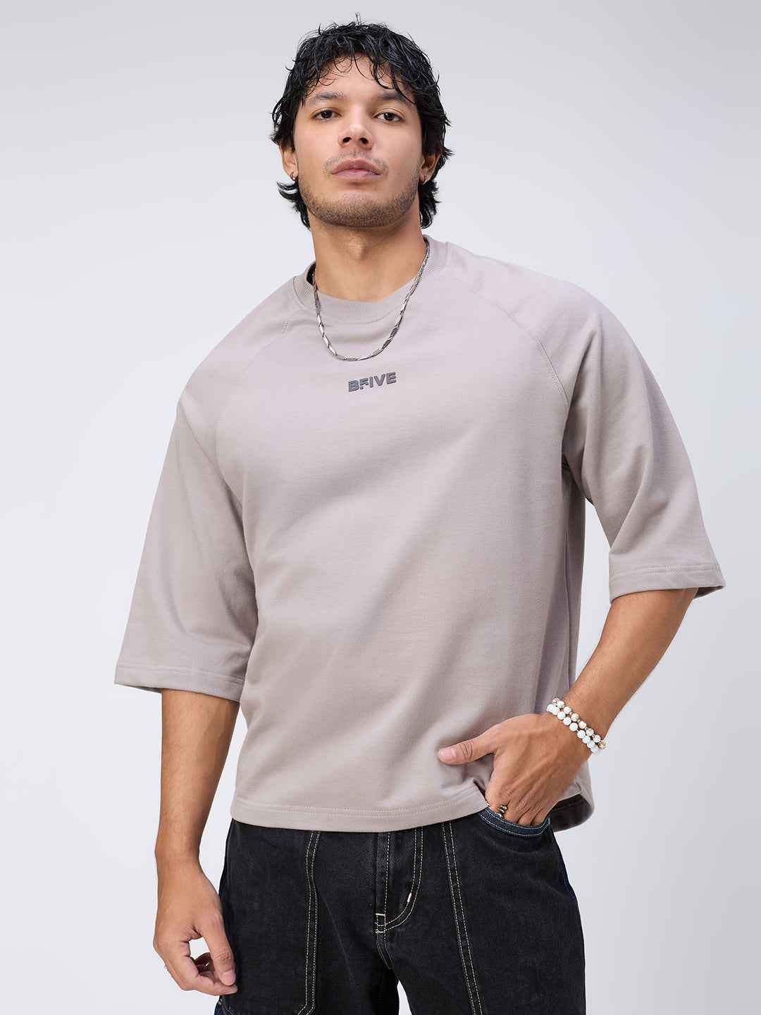 Unbothered Boxy Raglan Oversized Men's T-Shirt B5IVE
