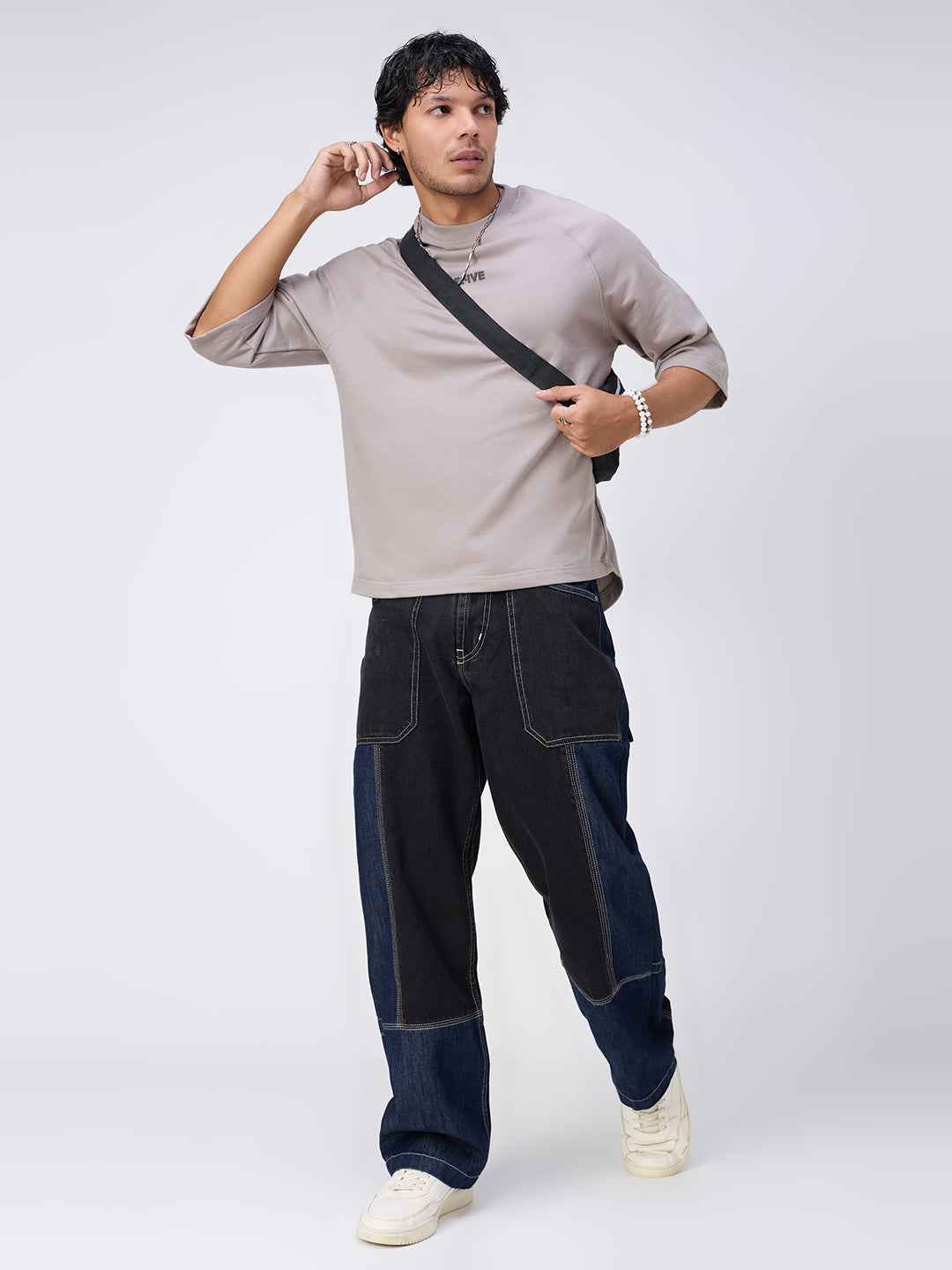 Unbothered Boxy Raglan Oversized Men's T-Shirt B5IVE