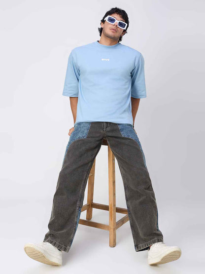 Men's Dual Panel Mix Match Straight Fit Jeans B5IVE