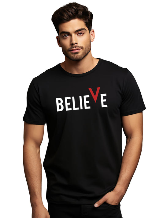 Believe Design Printed T-Shirt