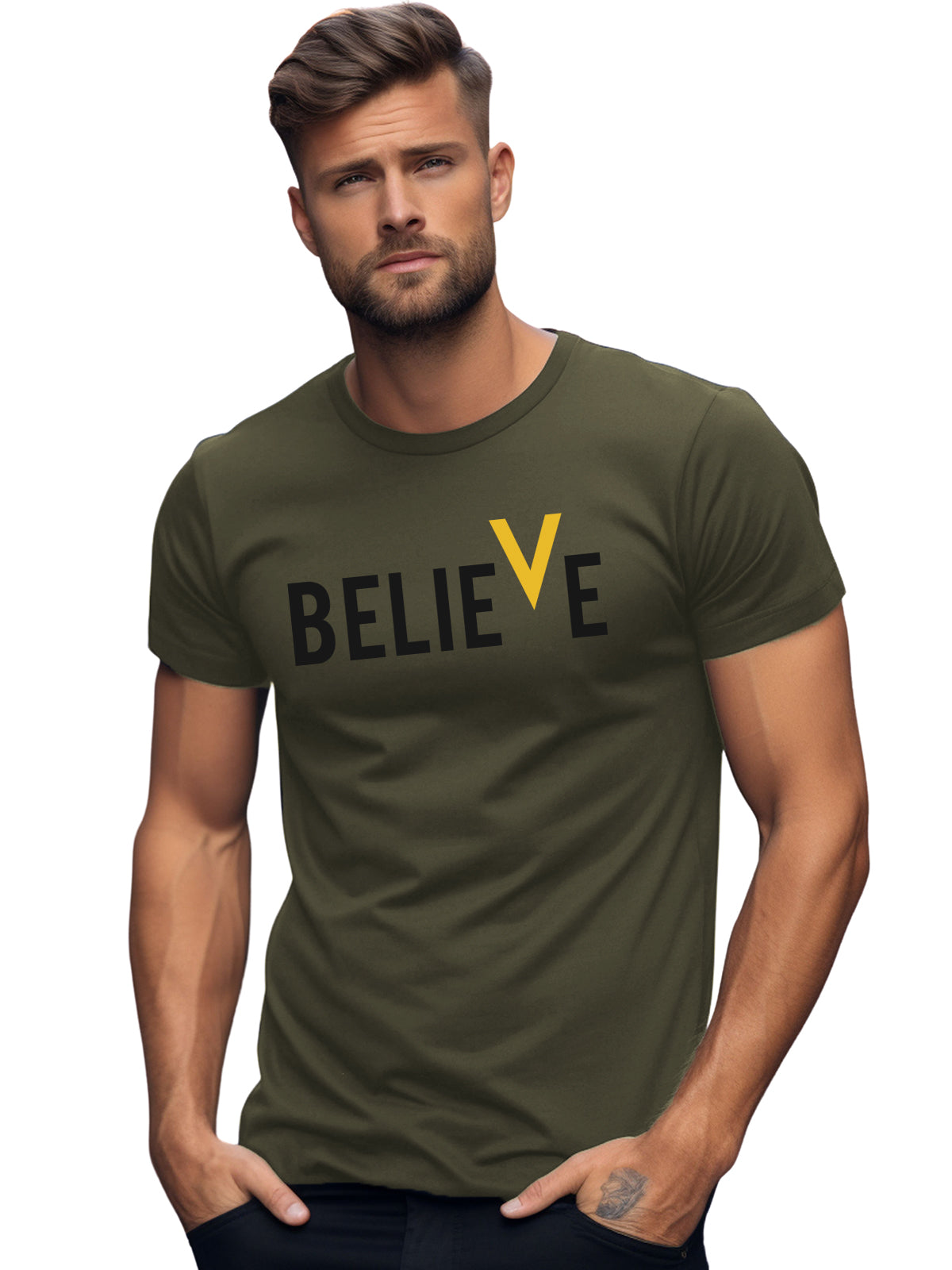 Believe Design Printed T-Shirt