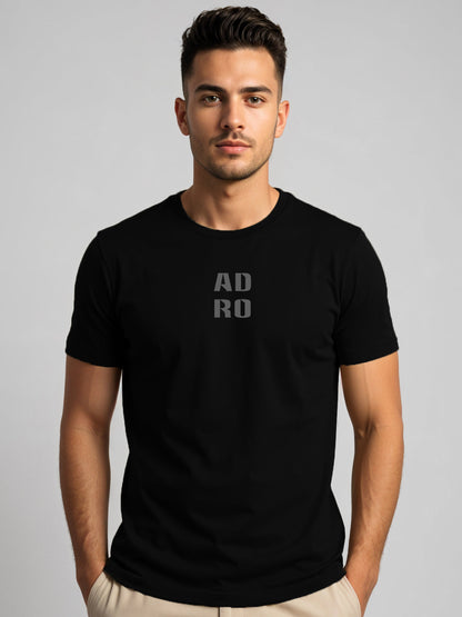 Cotton Lycra Half Sleeve Round Neck Logo Tee