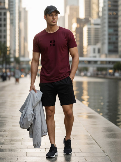 Cotton Lycra Half Sleeve Round Neck Logo Tee