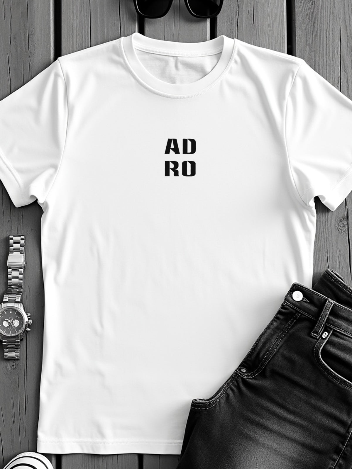 Cotton Lycra Half Sleeve Round Neck Logo Tee