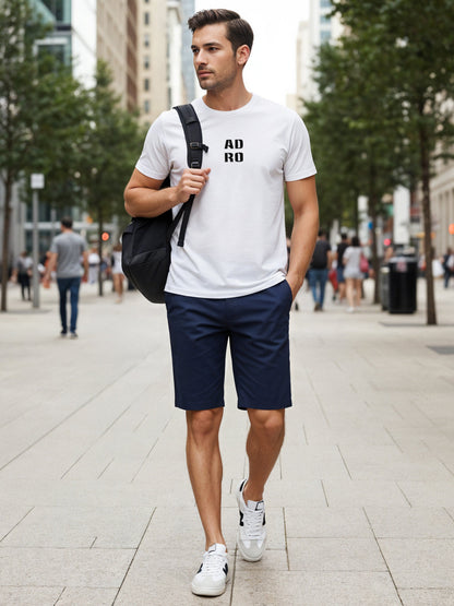 Cotton Lycra Half Sleeve Round Neck Logo Tee