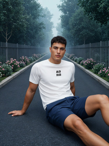 Cotton Lycra Half Sleeve Round Neck Logo Tee