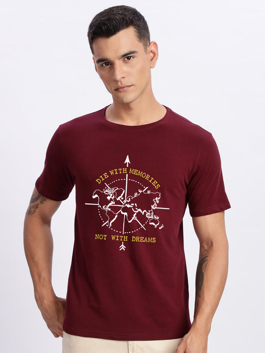 Die with Memories Not with Dreams Mens Printed T-Shirt