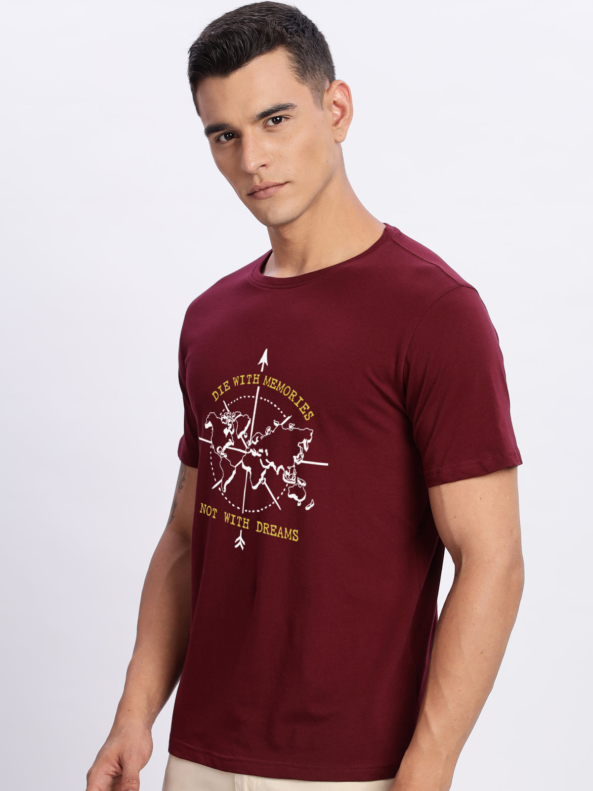 Die with Memories Not with Dreams Mens Printed T-Shirt