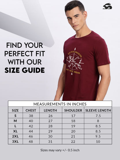 Die with Memories Not with Dreams Mens Printed T-Shirt