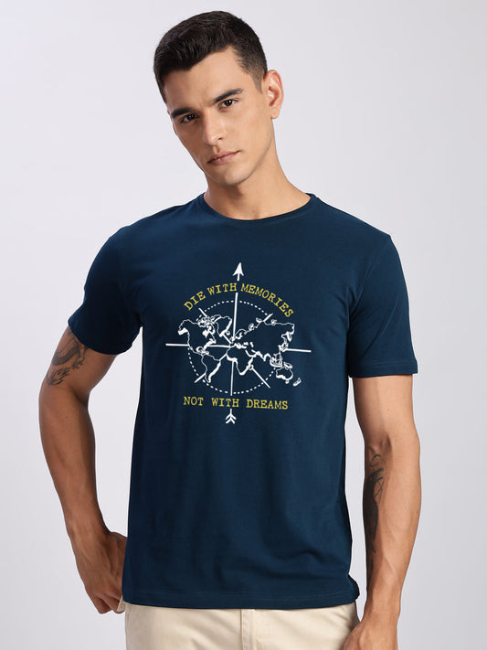 Die with Memories Not with Dreams Mens Printed T-Shirt