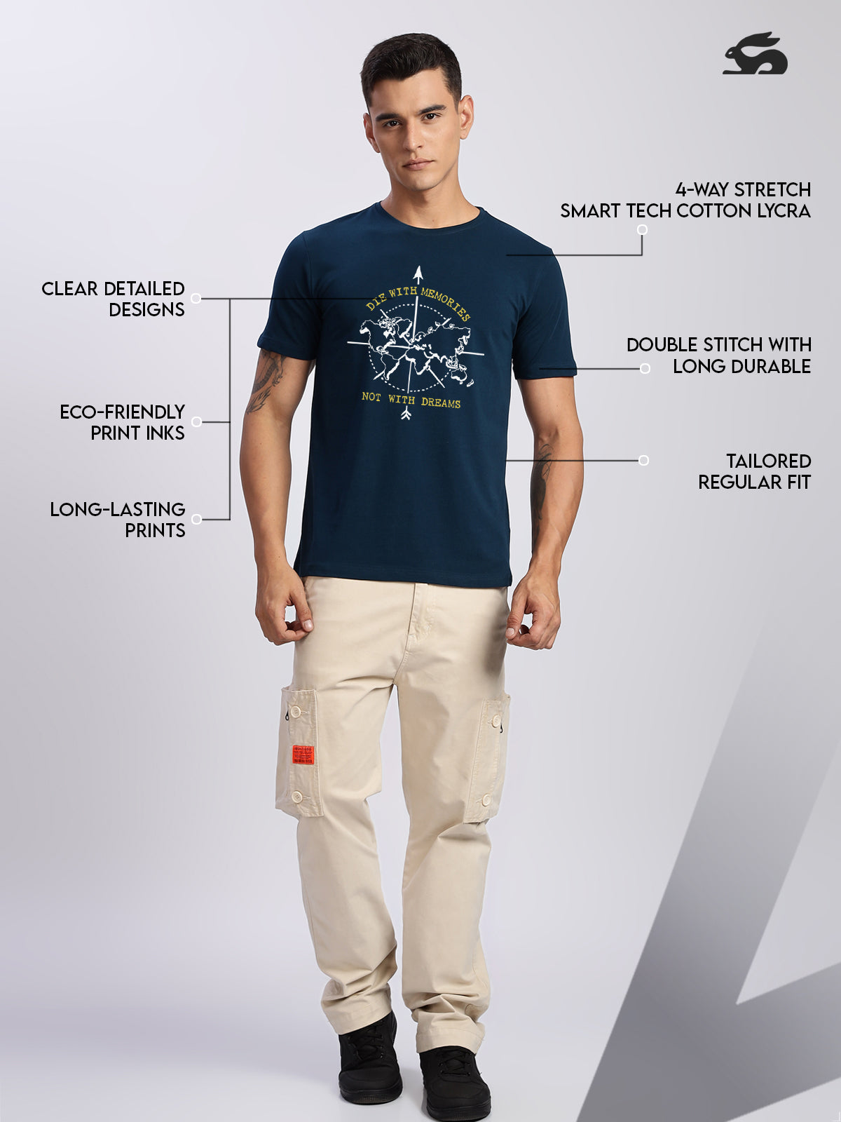 Die with Memories Not with Dreams Mens Printed T-Shirt