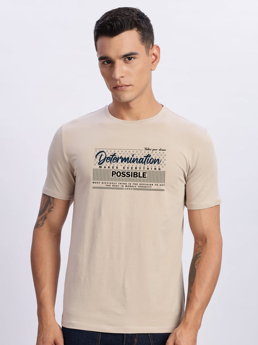 Lycra Cotton Regular Fit T-Shirt