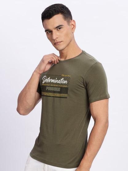 Lycra Cotton Regular Fit T-Shirt