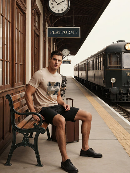 Cotton Lycra Casual Half Sleeve Round Neck Graphic Tee