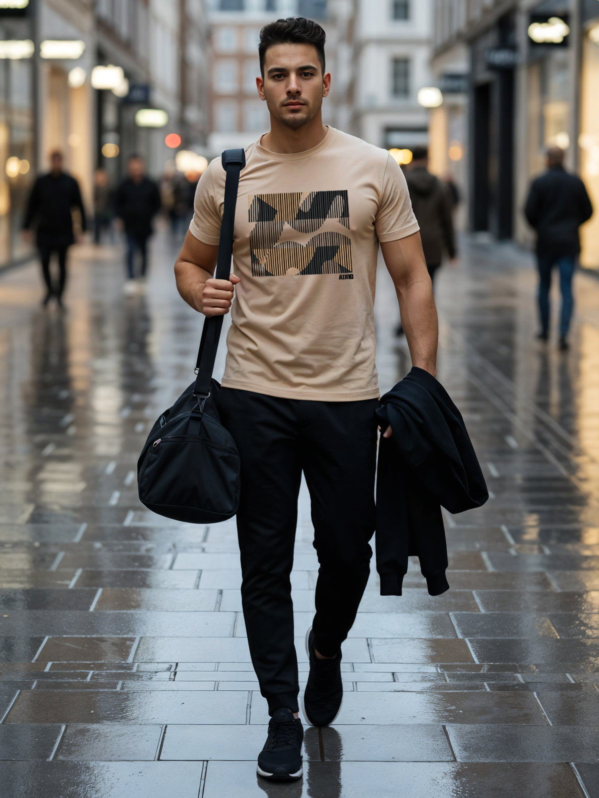 Cotton Lycra Casual Half Sleeve Round Neck Graphic Tee