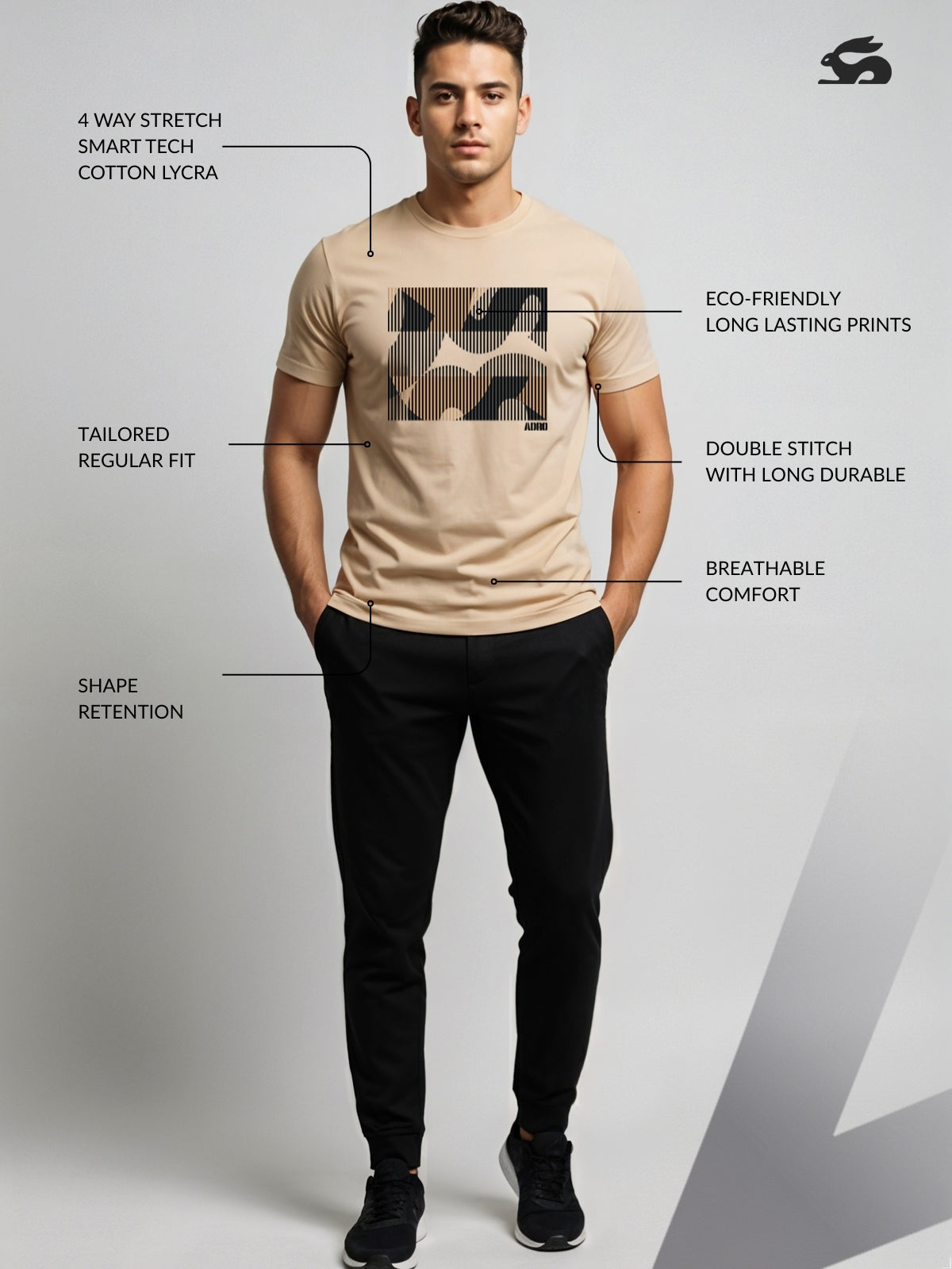 Cotton Lycra Casual Half Sleeve Round Neck Graphic Tee