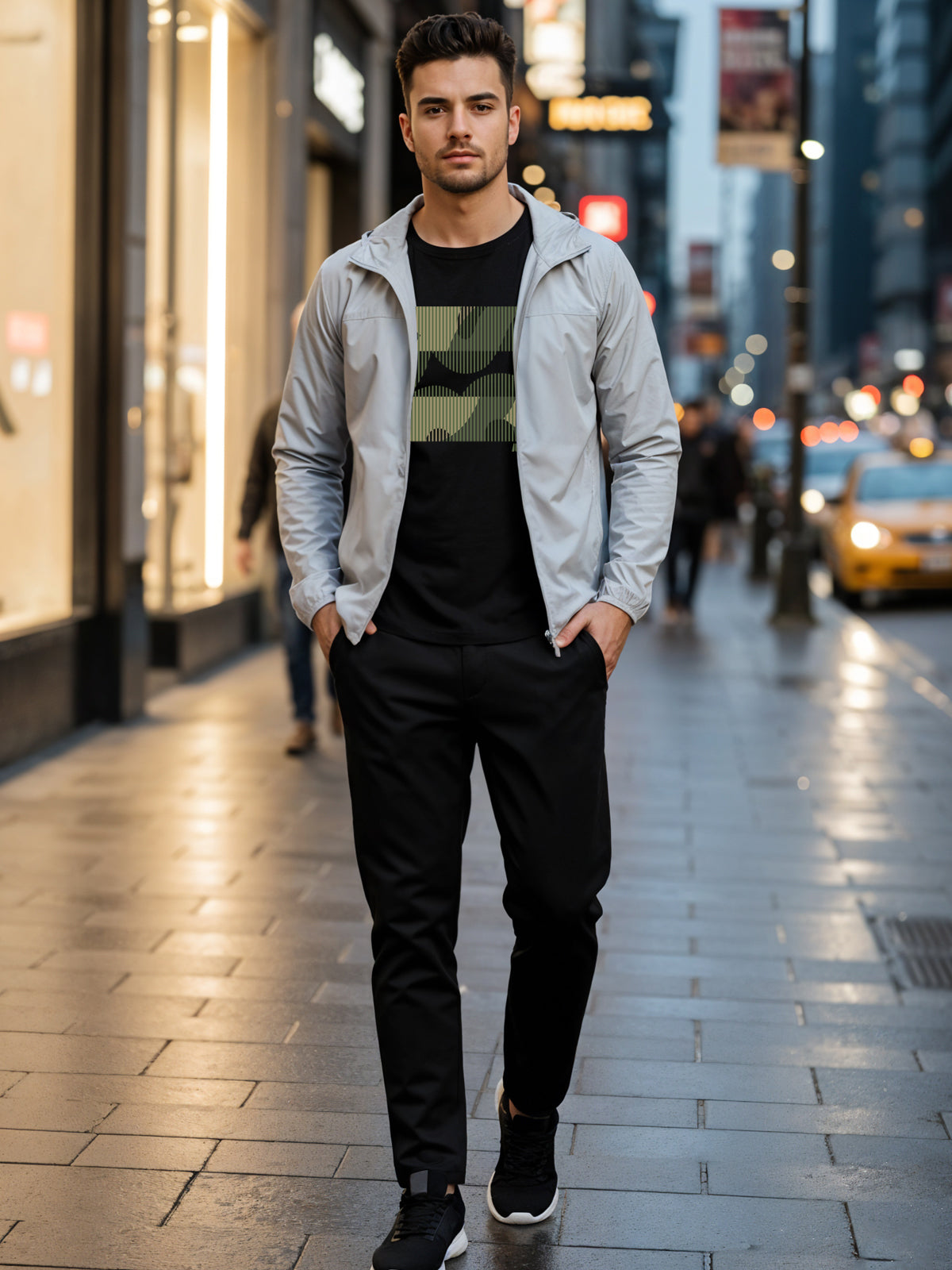 Cotton Lycra Casual Half Sleeve Round Neck Graphic Tee