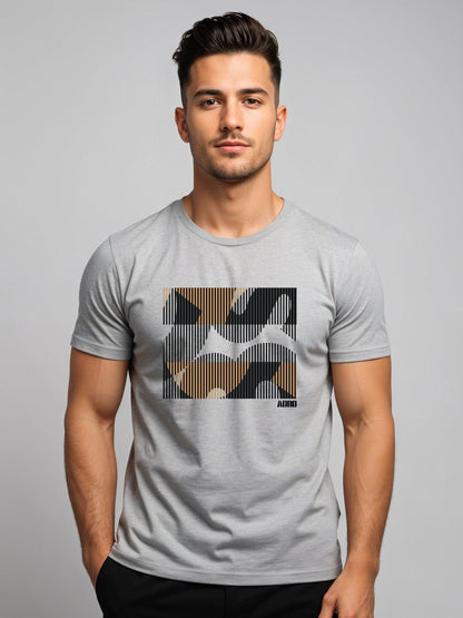 Cotton Lycra Casual Half Sleeve Round Neck Graphic Tee