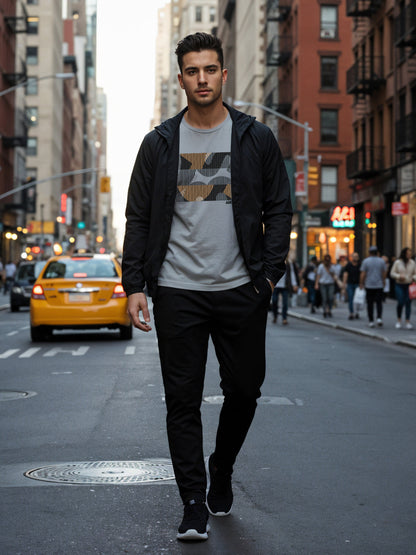 Cotton Lycra Casual Half Sleeve Round Neck Graphic Tee