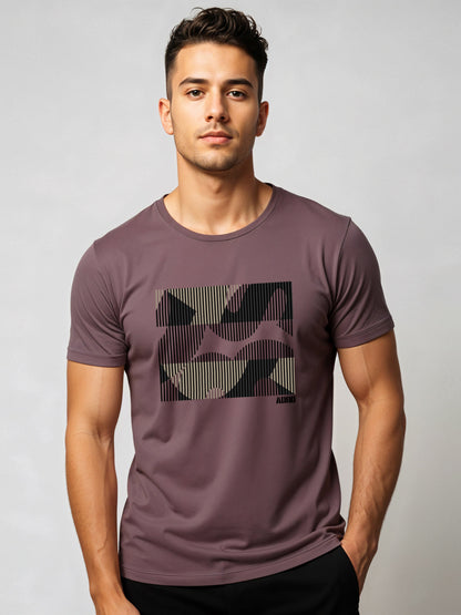 Cotton Lycra Casual Half Sleeve Round Neck Graphic Tee