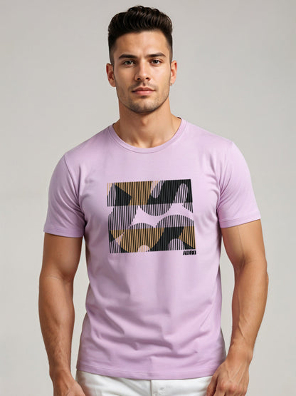 Cotton Lycra Casual Half Sleeve Round Neck Graphic Tee