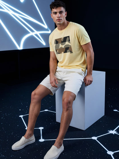 Cotton Lycra Casual Half Sleeve Round Neck Graphic Tee